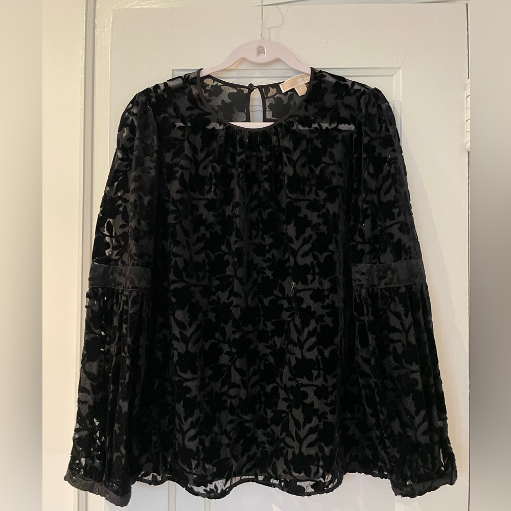MICHAEL Michael Kors Velvet Shimmer Long sleeve top